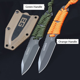 ​Gerber Small Hunting Knife Paracord Handle Fixed Knife With Kydex Sheath UD407714